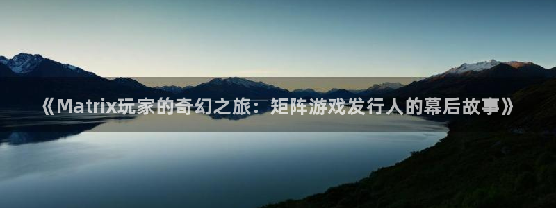 新宝gg6 创造奇迹：《Matrix玩家的奇幻之旅：矩阵游戏发行人的幕后故事》